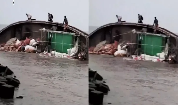 ভোলায় যাত্রীসহ পণ্যবোঝাই ট্রলার ডুবি